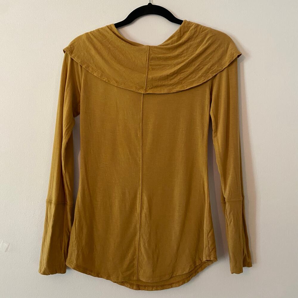 Free People Brown Boatneck Cowlneck Long Sleeve Shirt Loungewear Women's Small - Picture 5 of 8